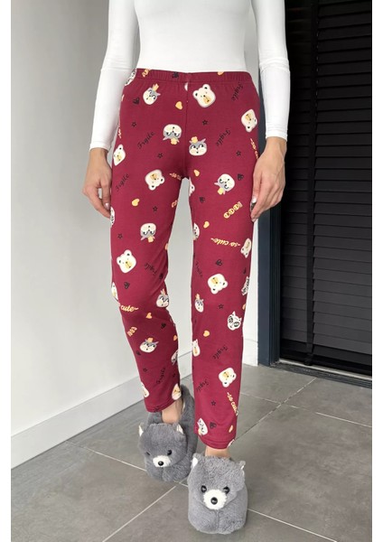Kadın Bel Lastikli Baskılı Pijama Altı P-00018772 modelleri
