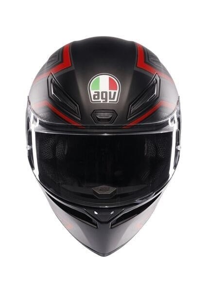 Motosiklet Kaskı K1 S Sling Mat Black Red modelleri