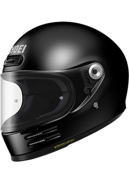 Glamster Kapalı Retro Motosiklet Kaskı Siyah