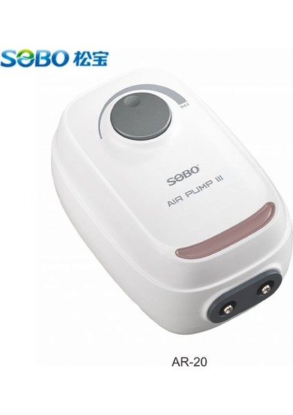 Ar-20 Sessiz Ayarlanabilir Çift Çıkışlı Akvaryum Hava Motoru 2*3.5 L/min 4W modelleri