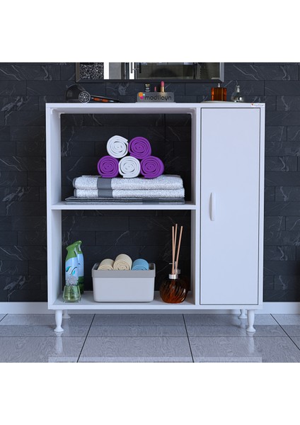 Armin 90 x 95,5 x 32,5 cm Kapaklı Çok Amaçlı Banyo & Mutfak Dolabı