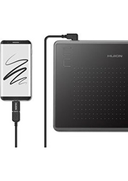 Grafik Tablet H430P 4.8 x 3 inç Siyah Taşınabilir Kalem Tablet Android ve Windows Uyumlu