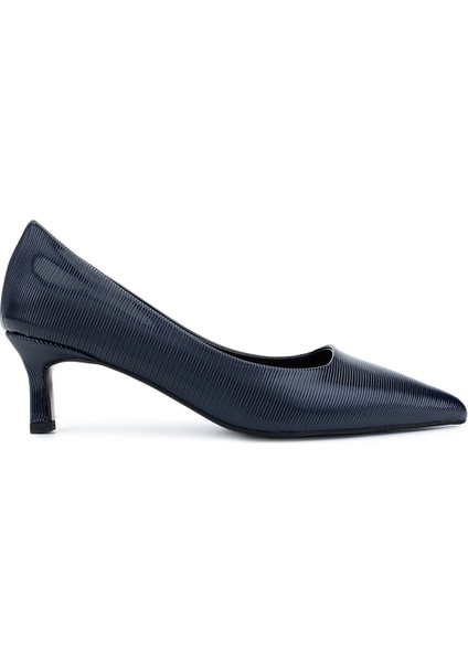 Kadın Suni Deri Lacivert Topuklu Ayakkabı 735 8318 Bn Ayk SK25-26 Lacıvert