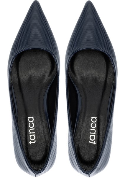 Kadın Suni Deri Lacivert Topuklu Ayakkabı 735 8318 Bn Ayk SK25-26 Lacıvert indirimleri