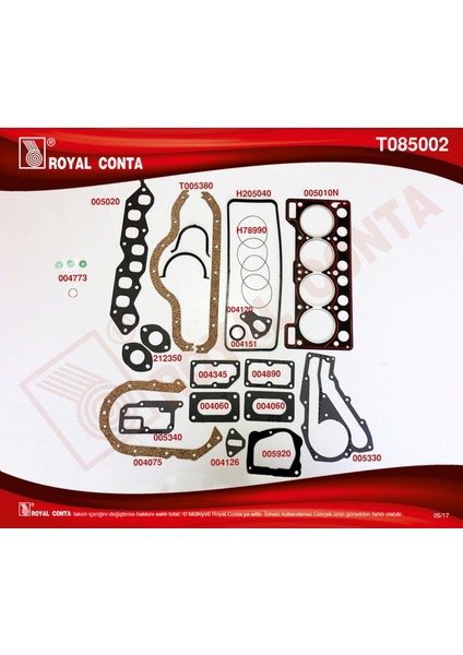 Mtxdpn Motor Takim Conta Std. Keçesiz R9 1400