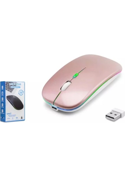 ZR215 CBA100 Rgb Rose Gold Şarjlı Mouse