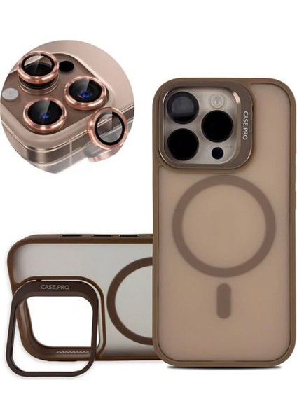 iPhone 14 Pro Max Kılıf Armor Seri Magsafe Uyumlu Stand Özellikli Kamera Lensli Kapak