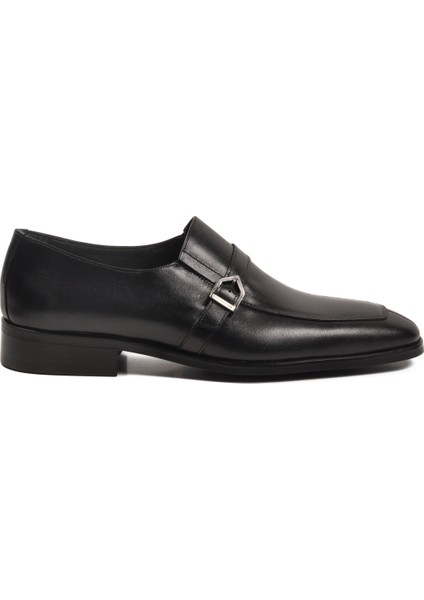 Siyah Hakiki Deri Erkek Klasik Ayakkabı