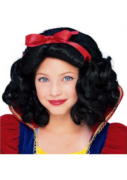 Pamuk Prenses Peruğu Kırmızı Fiyonklu