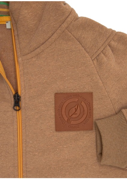 Reborn Fermuarlı Kapüşonlu Açık Kahve Kışlık Kız Çocuk Ceket modelleri