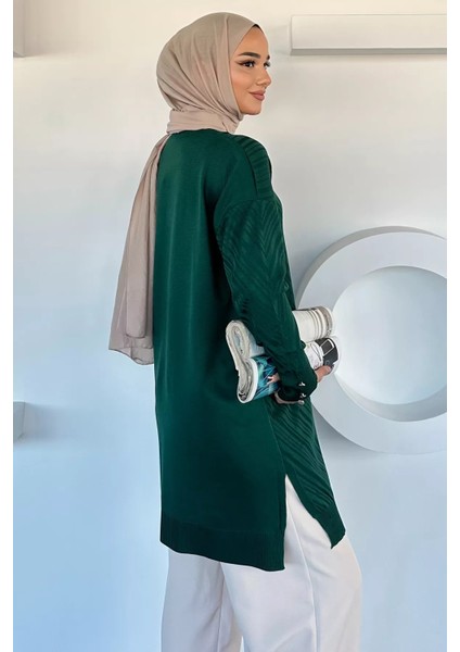 Desenli Ön Düğmeli Tesettür Triko Hırka (M-L-Xl Uyumludur) P-00018882 modelleri