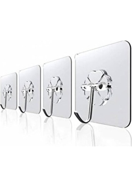 Şeffaf Kendinden Yapışkanlı Kapı Duvar Askısı 10 Adet Çok Amaçlı Kullanım İçin fiyatları