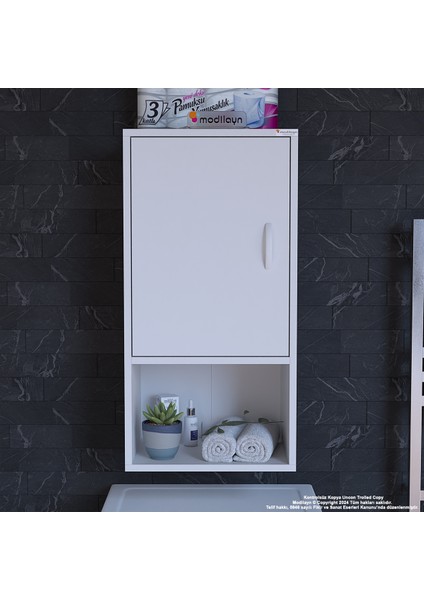 Ege 45 x 85 x 32,5 cm Makine Üstü Asma ve Çok Amaçlı Banyo Dolabı fiyatları