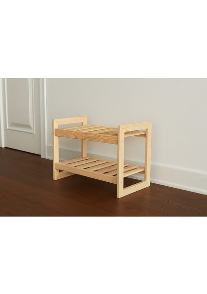 2 Katlı Organizer – Ayakkabılık, Saksılık, Banyo Rafı, Yan Sehpa, Dekoratif Raf