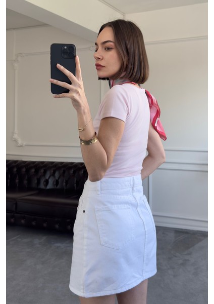 Basic Kısa Kol Body- Pembe