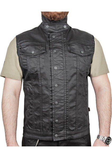 Thebikerjeans Black Iron Vest Kot Motosiklet Yeleği