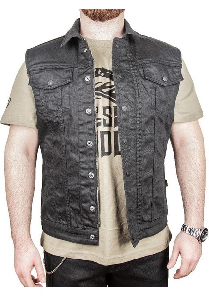 Thebikerjeans Black Iron Vest Kot Motosiklet Yeleği fırsatları