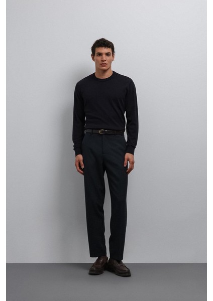 Lacivert Yumuşak Dokulu Basic Erkek Kazak