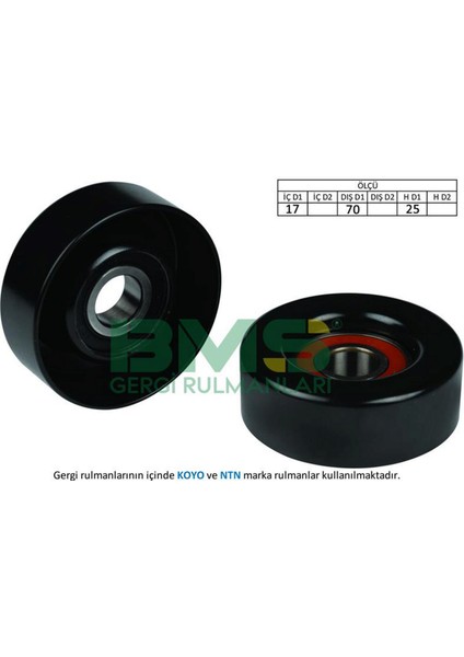 Mtxdpn Alternatör Gergi Rulmani Escort-Fiesta-Focus 1.6 16V 70X25MM