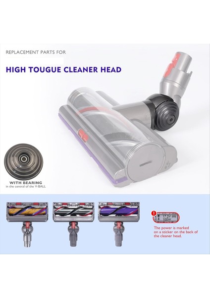 Dyson V10 V11 için V-Ball Tekerlek + Vakum Başlığı Bağlantı Parçası Değişimi (Yurt Dışından)
