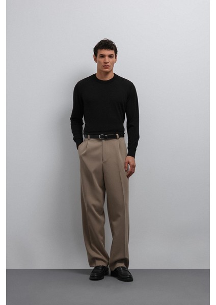 Siyah Yumuşak Dokulu Basic Erkek Kazak