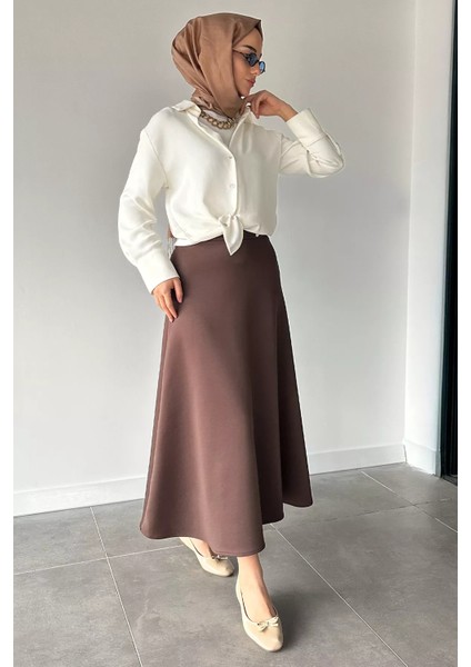 Bel Lastikli Scuba Tesettür Kiloş Etek P-00018921 fiyatları