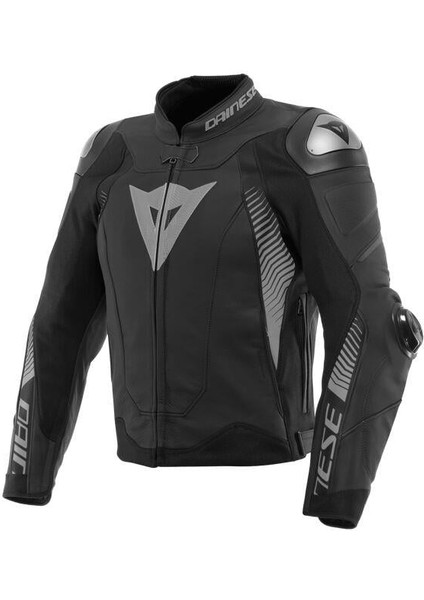 Super Speed 4 Black Matt Charcoal Gray Korumalı Deri Mont