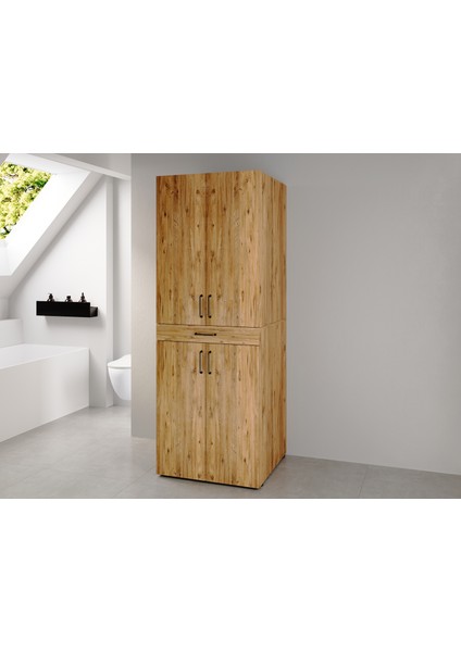 Mocca Hazar (Ud) Kapaklı Çamaşır ve Kurutma Makinası Dolabı