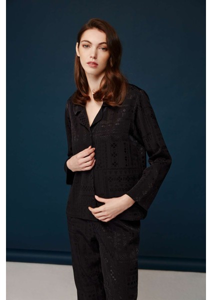 Kadın Viskon Düğme Detaylı Pijama Takımı 30017 fiyatları