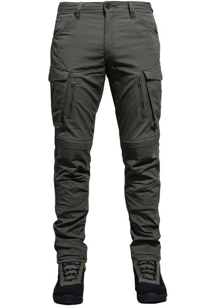 Thebikerjeans Truva Cargo Khaki Korumalı Motosiklet Pantolonu Erkek