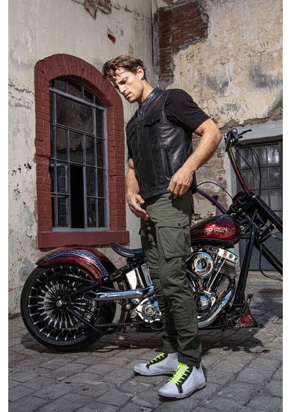 Thebikerjeans Truva Cargo Khaki Korumalı Motosiklet Pantolonu Erkek modelleri