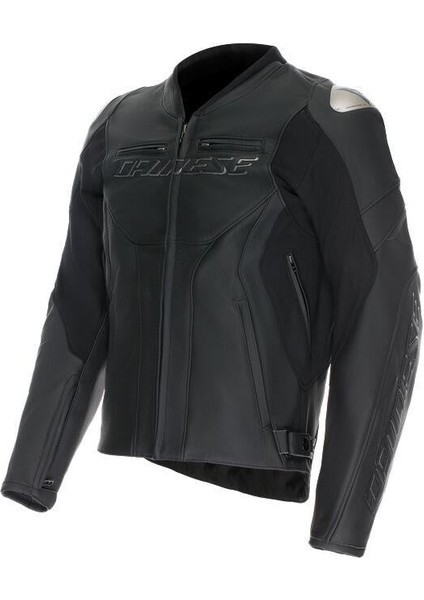 Racing 5 Black Korumalı Deri Motosiklet Mont