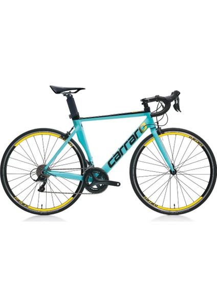 Race 042C Aero 28 Jant 18'' 47CM (S - M) Kadro 18 Vites Yol Bisikleti - Turkuaz / Siyah Sarı