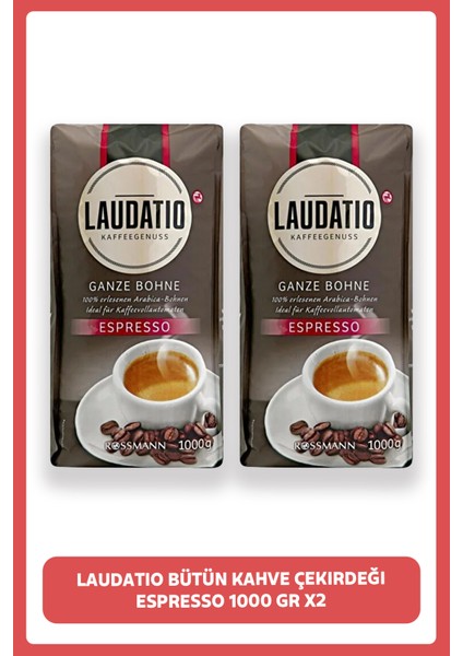 Bütün Kahve Çekirdeği Espresso 1000 gr X2 Adet