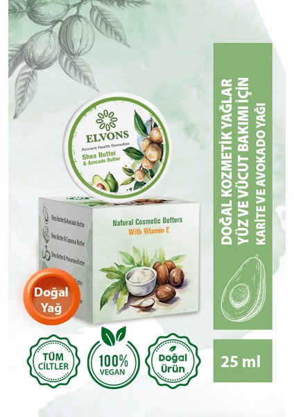 Lip Balm Dudak Bakım Kremi - Avokado & Shea Yağı Vazelin - Onarıcı & Nemlendirici Krem 25ml