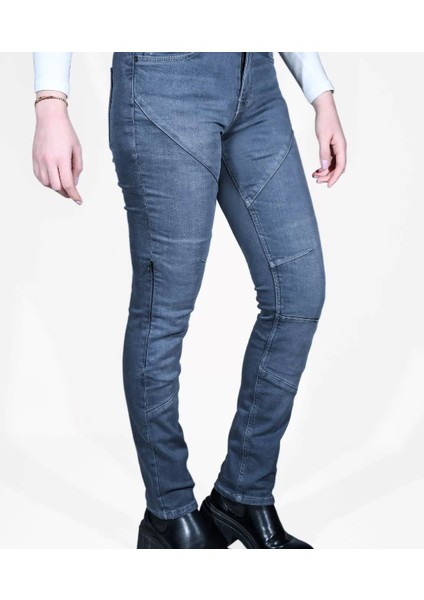 Duman Korumalı Motosiklet Kot Pantolon Unisex