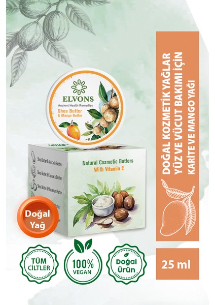 Lip Balm Dudak Bakım Kremi - Mango & Shea Yağı Vazelin - Onarıcı & Nemlendirici Krem 25ml