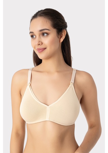 3'lü Ten Kadın Pamuklu Likralı Esnek Rahat Balensiz Kapsız Hamile Emzirme Sütyeni fiyatları