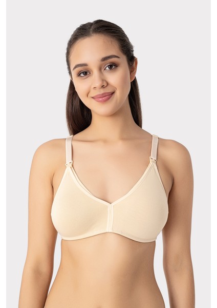 3'lü Ten Kadın Pamuklu Likralı Esnek Rahat Balensiz Kapsız Hamile Emzirme Sütyeni modelleri