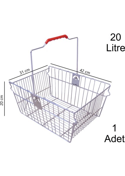 Tel Market Alışveriş El Sepeti 20 Litre 1 Adet