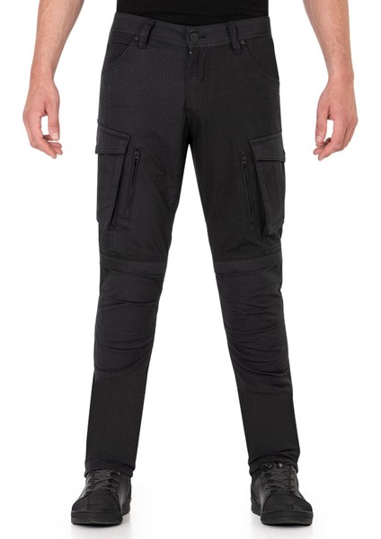 Thebikerjeans Truva Cargo Black Korumalı Motosiklet Pantolonu Erkek