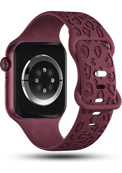 Apple Watch 11 10 46MM 9 8 7 6 Se Ultra Uyumlu 42-44-45-49MM Leopar Desenli 2'li Silikon Kordon Seti indirimleri