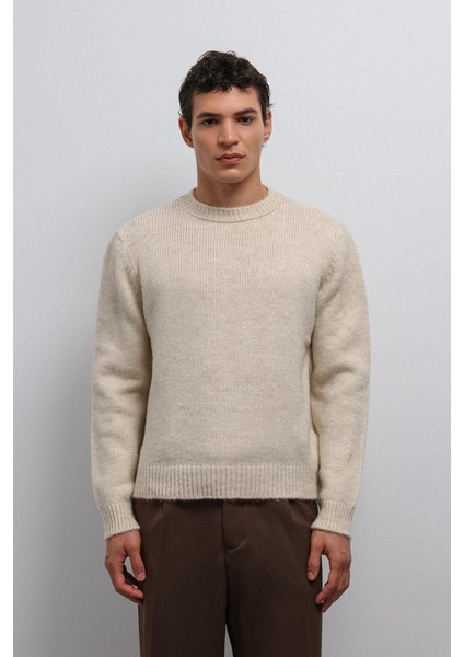 Bej Yumuşak Dokulu Erkek Kazak fiyatları