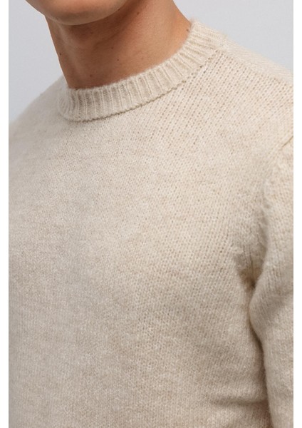 Bej Yumuşak Dokulu Erkek Kazak modelleri