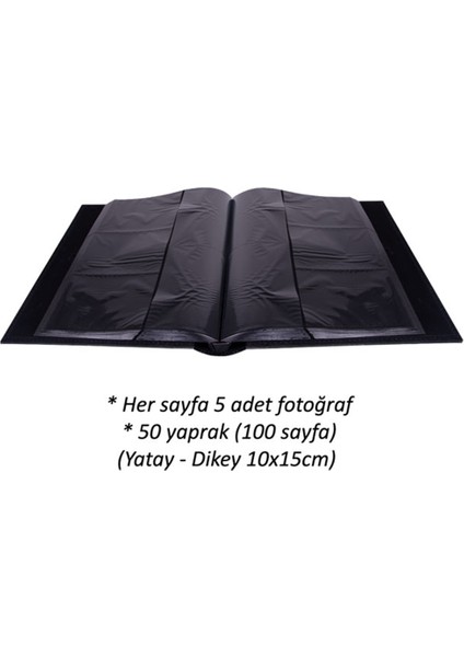 10X15CM 500'LÜK Siyah Deri Fotoğraf Albümü Büyük Boy indirimleri
