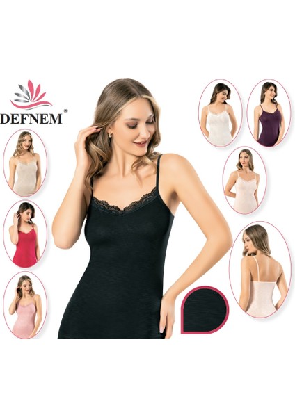 Filamlı Kumaş Ip Askılı Dantelli Atlet – Nefes Alan, Yumuşak Dokulu