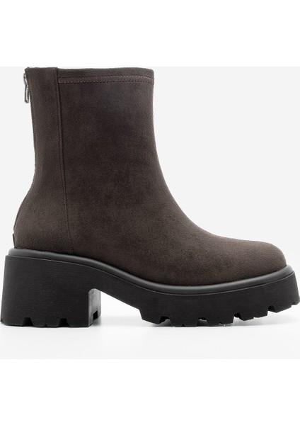 Kadın Arkadan Fermuarlı Kalın Topuklu Günlük Bot Lofani fiyatları