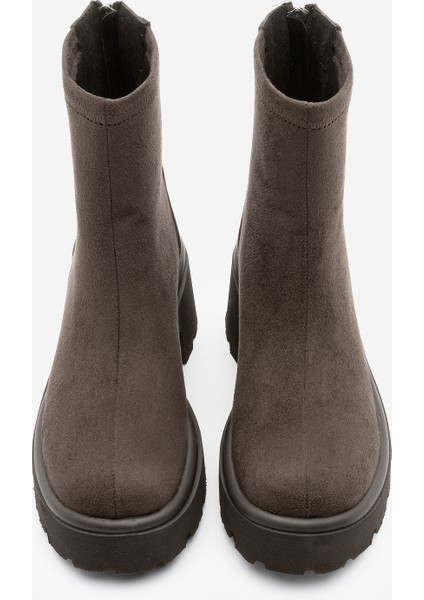 Kadın Arkadan Fermuarlı Kalın Topuklu Günlük Bot Lofani fırsatları