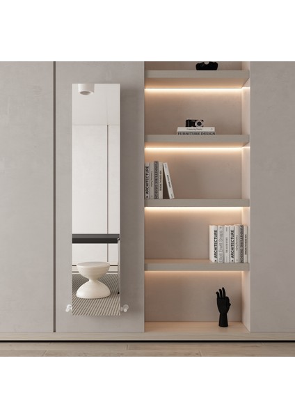 Elvıno Mırror 1800*0370*03/KUMLU Koyu Gri/std.bağl.(Iki Yan Alt-Üst Çapraz)/alm.radyatör