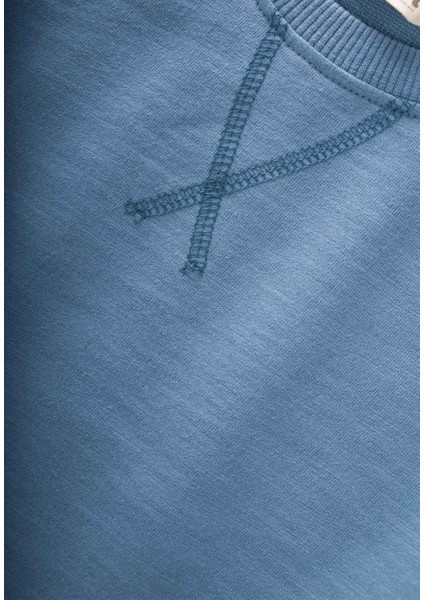 Basıc Sweatshırt Takım 3-8 Yaş İndigo Mavi